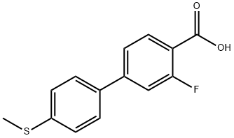 2-Fluoro-4-(4-Methylthiophenyl)benzoic acid Struktur