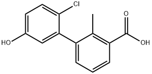 3-(2-Chloro-5-hydroxyphenyl)-2-Methylbenzoic acid Struktur