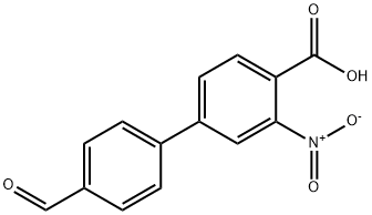 4-(4-Formylphenyl)-2-nitrobenzoic acid Struktur