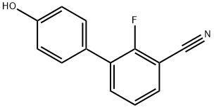 2-Fluoro-4'-hydroxy-[1,1'-biphenyl]-3-carbonitrile Struktur