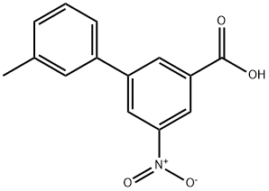 3'-Methyl-5-nitro-[1,1'-biphenyl]-3-carboxylic acid Struktur