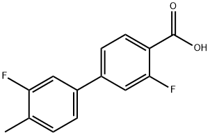 3,3'-Difluoro-4'-Methyl-[1,1'-biphenyl]-4-carboxylic acid Struktur