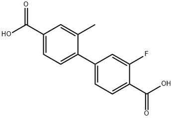 3'-Fluoro-2-Methyl-[1,1'-biphenyl]-4,4'-dicarboxylic acid Struktur