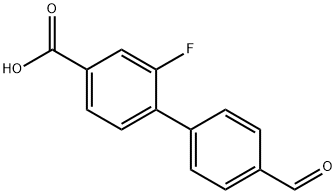 3-Fluoro-4-(4-forMylphenyl)benzoic acid Struktur