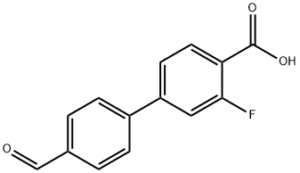 2-Fluoro-4-(4-forMylphenyl)benzoic acid Struktur