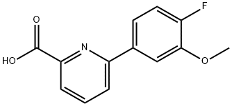 6-(4-Fluoro-3-Methoxyphenyl)picolinic acid Struktur