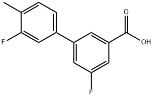 3',5-Difluoro-4'-Methyl-[1,1'-biphenyl]-3-carboxylic acid Struktur