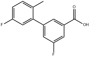 5,5'-Difluoro-2'-Methyl-[1,1'-biphenyl]-3-carboxylic acid Struktur