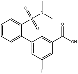 3-(2-N,N-Dimethylsulfamoylphenyl)-5-fluorobenzoic acid Struktur