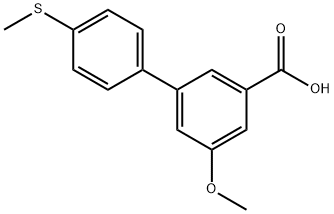 5-Methoxy-3-(4-Methylthiophenyl)benzoic acid Struktur