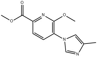 Methyl 6-methoxy-5-(4-methyl-1H-imidazol-1-yl)pyridine-2-carboxylate Struktur