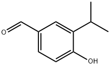 Benzaldehyde, 4-hydroxy-3-(1-methylethyl)- (9CI) Structure