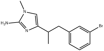 4-[1-(3-broMophenyl)propan-2-yl]-1-Methyl-1H-
iMidazol-2-aMine Struktur