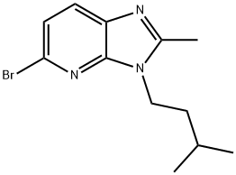 5-bromo-3-isopentyl-2-methyl-3H-imidazo[4,5-b]pyridine Struktur