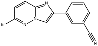 3-(6-bromoimidazo[1,2-b]pyridazin-2-yl)benzonitrile Struktur