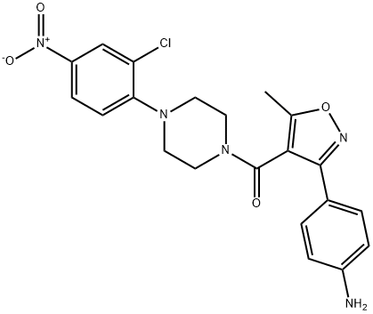 (3-(4-aMinophenyl)-5-Methylisoxazol-4-yl)(4-(2-chloro-4-nitrophenyl)piperazin-1-yl)Methanone Struktur