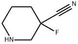 3-Fluoropiperidine-3-carbonitrile Struktur