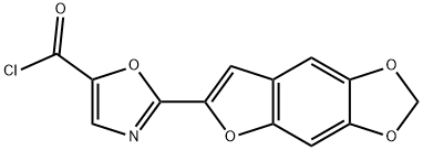 2-(5-CHLOROCARBONYL-2-OXAZOLYL)-5,6-METHYLENEDIOXYBENZOFURAN (OMB-COCL) Struktur