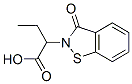 1,2-Benzisothiazole-2(3H)-acetic  acid,  -alpha--ethyl-3-oxo- Struktur