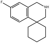 7'-fluoro-2',3'-dihydro-1'H-spiro[cyclohexane-1,4'-isoquinoline] Struktur