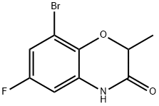 8-Bromo-6-fluoro-2-methyl-2,4-dihydro-1,4-benzoxazin-3-one Struktur