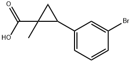 2-(3-BroMo-phenyl)-1-Methyl-cyclopropanecarboxylic acid Struktur