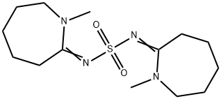 1-methyl-N-[(1-methylazepan-2-ylidene)amino]sulfonyl-azepan-2-imine Struktur