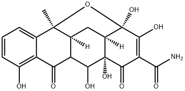 (6aS,7aR,8S,11aR,12aS)-5,6a,7,7a,8,9,11a,12a-Octahydro-4,8,11,11a,13-pentahydroxy-12a-Methyl-5,9-dioxo-6,8-Methano-6H-benzo[c]xanthene-10-carboxaMide Struktur