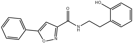 N-(2-hydroxyphenethyl)-5-phenylisoxazole-3-carboxaMide Struktur