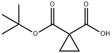 1-(tert-butoxycarbonyl)cyclopropanecarboxylic acid Struktur