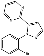 2-(1-(2-broMophenyl)-1H-pyrazol-5-yl)pyriMidine Struktur