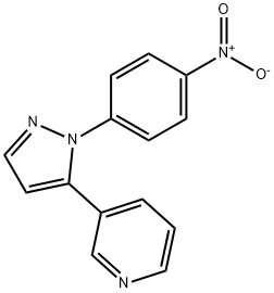 3-(1-(4-nitrophenyl)-1H-pyrazol-5-yl)pyridine Struktur