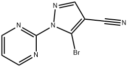 5-bromo-1-(pyrimidin-2-yl)-1H-pyrazole-4-carbonitrile Struktur