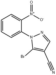 5-bromo-1-(2-nitrophenyl)-1H-pyrazole-4-carbonitrile Struktur