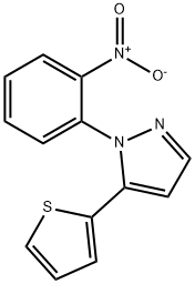 1-(2-nitrophenyl)-5-(thiophen-2-yl)-1H-pyrazole Struktur