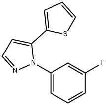 1-(3-fluorophenyl)-5-(thiophen-2-yl)-1H-pyrazole Struktur