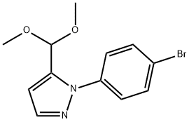 1 - (4 -溴苯基)-5 - 二甲氧基甲基- 1H -吡唑, 1269293-69-7, 結(jié)構(gòu)式