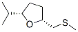 Furan, tetrahydro-2-(1-methylethyl)-5-[(methylthio)methyl]-, cis- (9CI) Struktur
