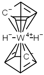 BIS(CYCLOPENTADIENYL)TUNGSTEN DIHYDRIDE Struktur