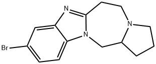 1H-Pyrrolo[2',1':3,4][1,4]diazepino[1,7-a]benziMidazole, 9-broMo-2,3,5,6,13,13a-hexahydro- Struktur