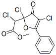 methyl 2-chloro-2-(2,4-dichloro-3-oxo-5-phenyl-2-furyl)acetate Struktur