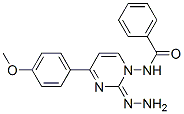 N-[2-Hydrazono-4-(4-methoxyphenyl)-1H,2H-pyrimidin-1-yl]-benzamide Struktur