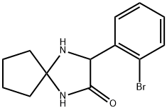 3-(2-BroMophenyl)-1,4-diazaspiro[4.4]nonan-2-one Struktur