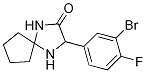 3-(3-BroMo-4-fluorophenyl)-1,4-diazaspiro[4.4]nonan-2-one Struktur