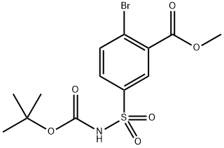 Methyl N-Boc-2-broMo-5-sulfaMoylbenzoate Struktur