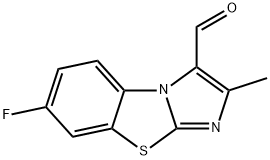 7-FLUORO-2-METHYLIMIDAZO[2,1-B]BENZOTHIAZOLE-3-CARBOXALDEHYDE Struktur