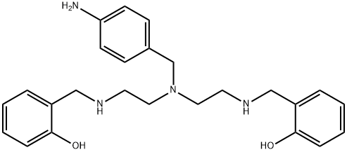 1,7-bis(2-hydroxybenzyl)-4-(4-aminobenzyl)diethylenetriamine Struktur