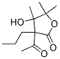 2(3H)-Furanone,  3-acetyldihydro-4-hydroxy-4,5,5-trimethyl-3-propyl-  (9CI) Struktur