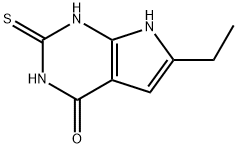 6-ethyl-2-mercapto-7H-pyrrolo[2,3-
d]pyrimidin-4-ol Struktur