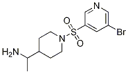 1-(1-(5-broMopyridin-3-ylsulfonyl)piperidin-4-yl)ethanaMine Struktur